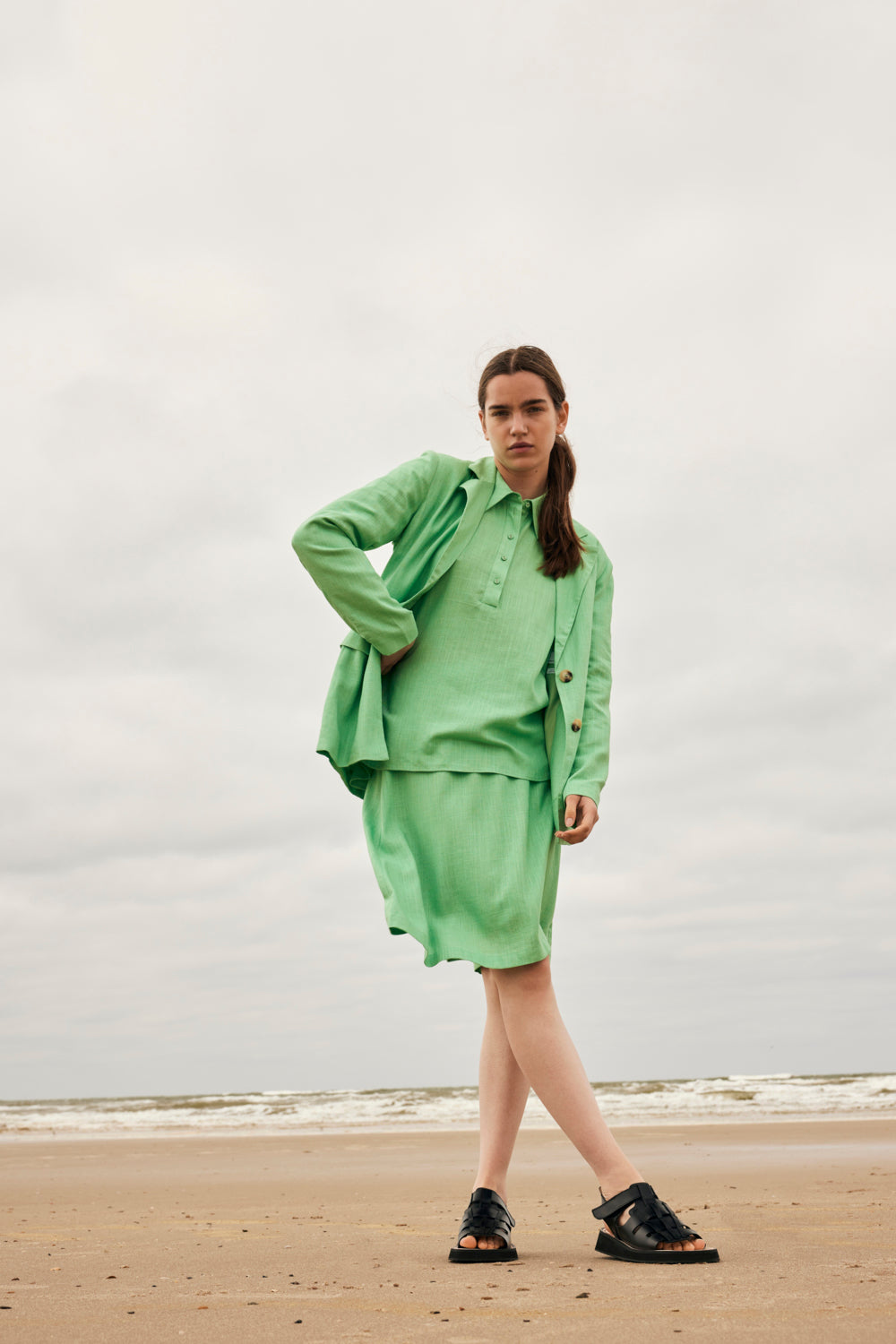 Viva linskjørt - Grønn